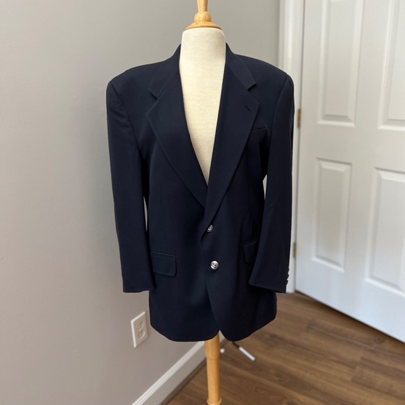 Nicole Miller Vintage Navy Wool Suit Jacket Blazer Sport Coat Sz 40R - Picture 12 of 12